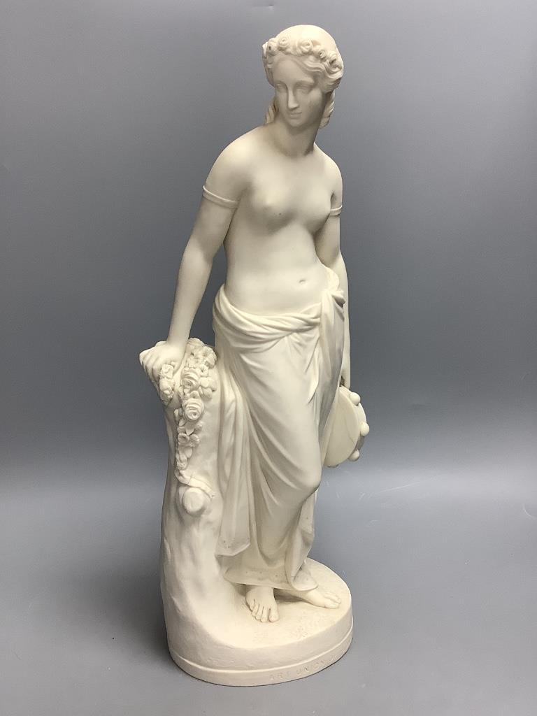 An Art Union Copeland Parian ware figure, after Cheverton, height 46cm